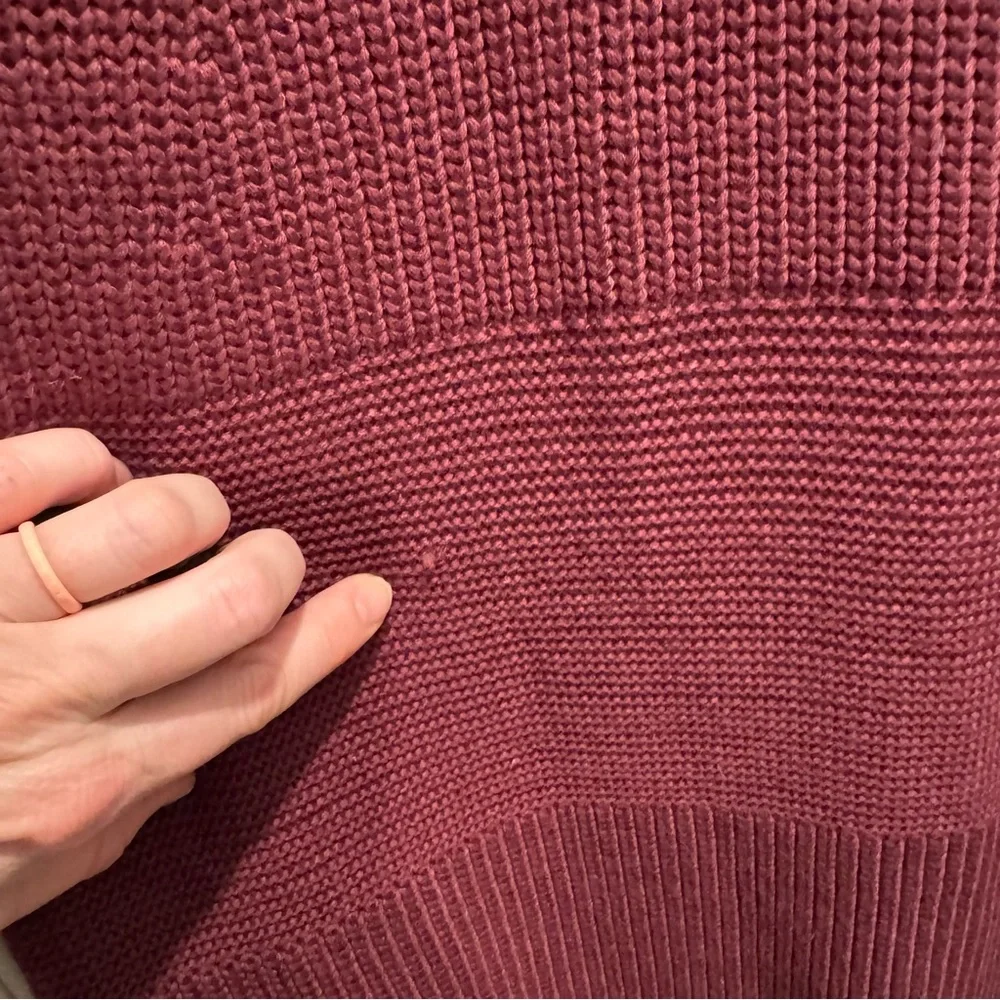 Staud Merlot Carnation Sweater‎ Knit Midi Dress Large Burgundy Designer Cozy - Picture 16 of 16
